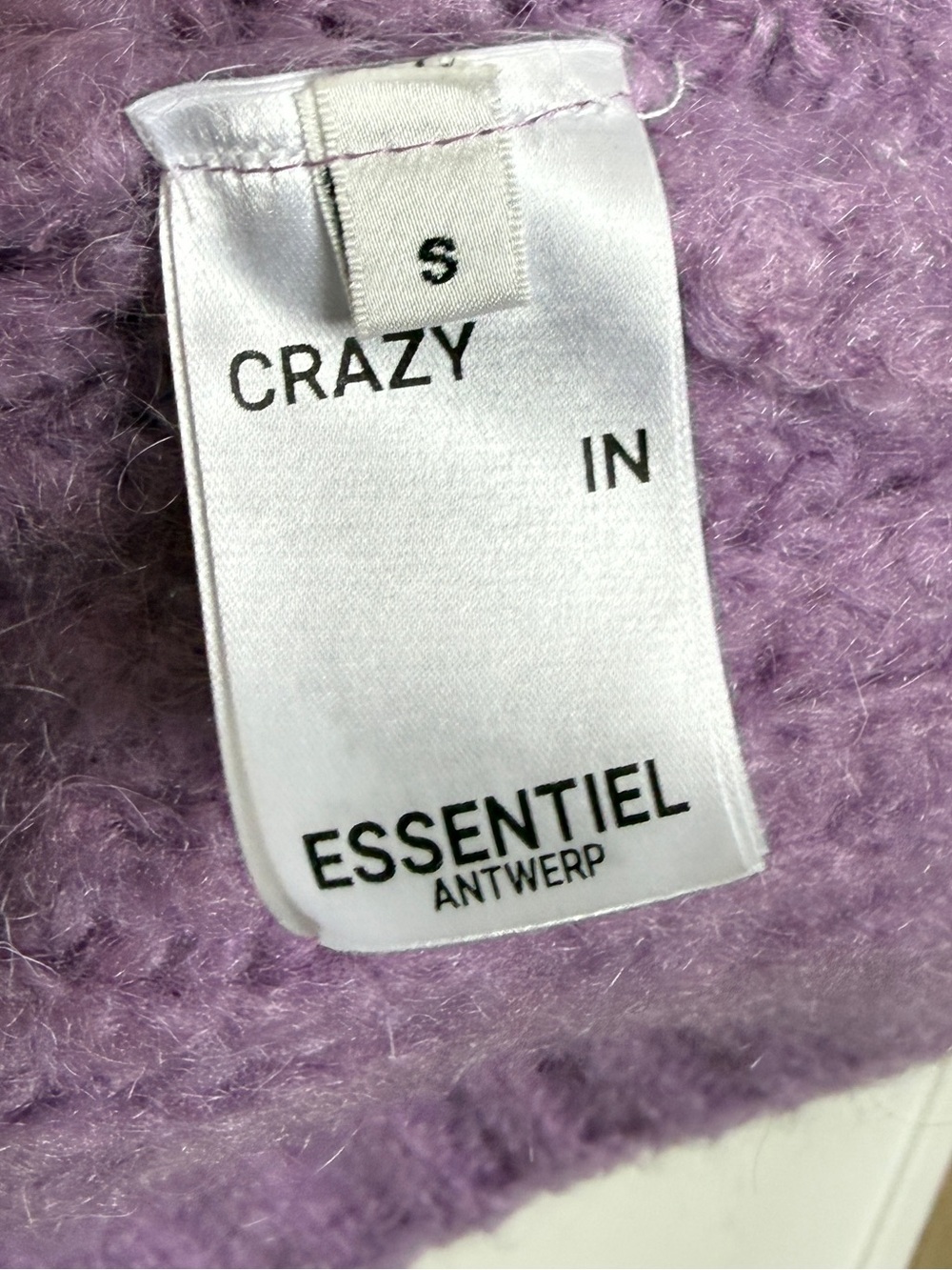 Essentiel Antwerp Castrid Mohair Cardigan Lavender Oversized Cozy - Picture 7 of 10